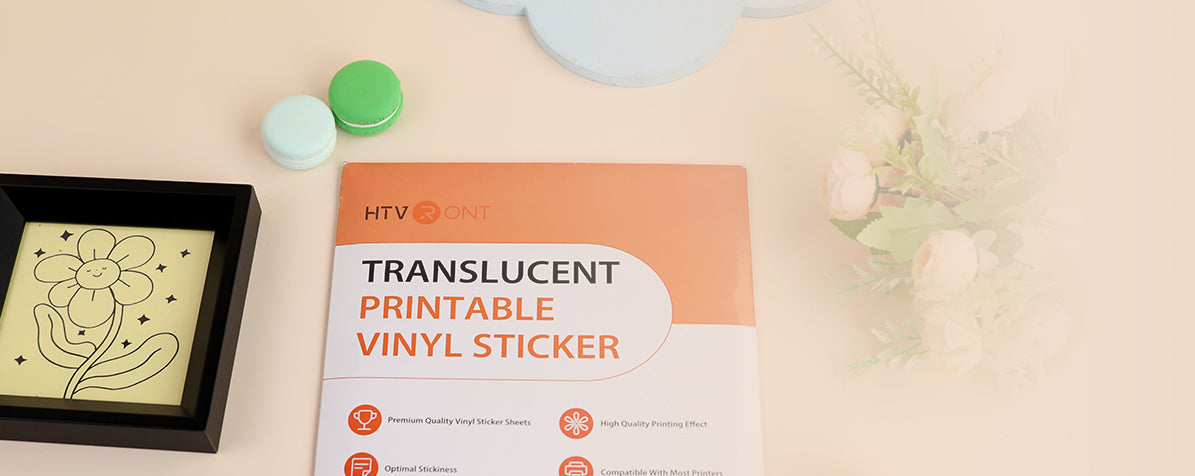 HTVRONT 15x Inkjet Printable Transparent Clear Vinyl Sticker Paper w/ 15x  Laminate Paper,8.5x11 