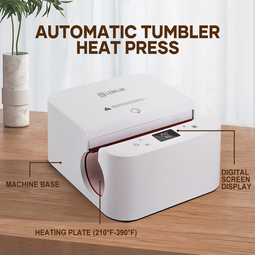 [Bank Holiday Exclusive]Auto Tumbler Heat Press Machine 230V + Great Value Box (Sublimation Paper*150+Sublimation HTV+Waterproof Sticker Paper*50+PTFE Teflon Sheet*3+Heat Press tape≥￡70)
