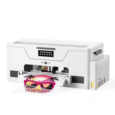 HTVRONT D1 DTF Printer Standard Kit( Includes DTF Ink 250ml x 6, Transfer Film Roll 13"x328ft, DTF Cleaner Ink 250ml*4, Flight Box)