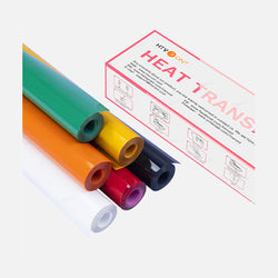 Heat Transfer Vinyl Bundle - 12"x5 Ft (6 Assorted Colors)