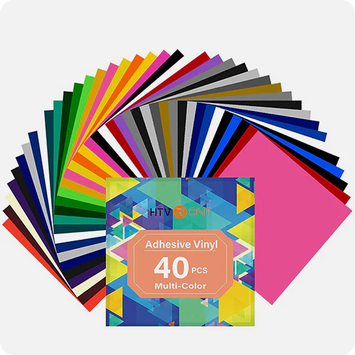 Adhesive Vinyl Bundle - 12"x12" 40 pack (29 Assorted Colours)