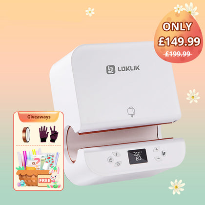 【Easter Deals】LOKLiK Auto Tumbler Heat Press Machine 230V &Giveaways- Suits Various Tumbler,Mug,Glass,Cup&Bottle 10-30oz