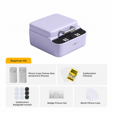 HTVRONT H17 Phone Case Heat Press, Beginner Kit - Lavender Purple