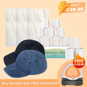 Buy Blanks Bundle Get Free Mini Heat Press Machine