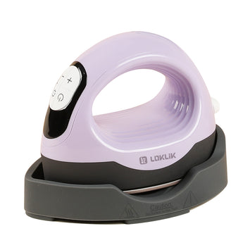 LOKLiK Mini3 Heat Press Machine 220-240V - Customized Temp & Time, Larger Flat Curved Plate(3 colors)Small Heat Press Machine for T-Shirts, Hats, Mugs,Bags,Hats with Digital Display, Memory Function, and Insulated Base.