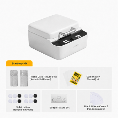 HTVRONT H17 Phone Case Heat Press, Start-up Kit - Daisy White
