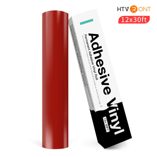 Permanent Adhesive Vinyl Roll - 12"x30 Ft Red