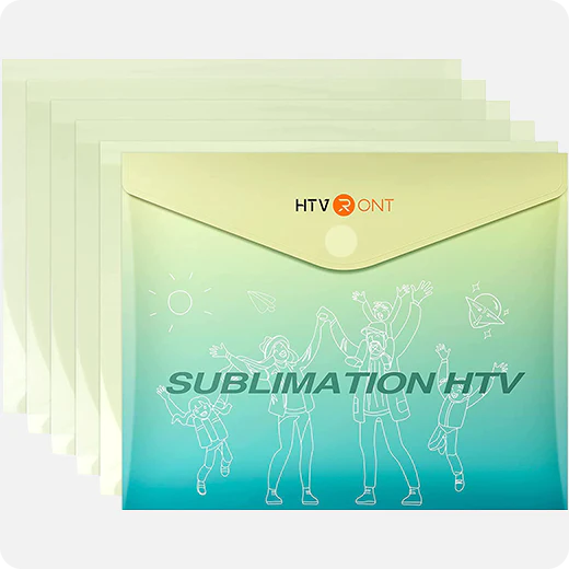 Clear Sublimation HTV for Light Fabric   - 12" x 10"  5 Pack