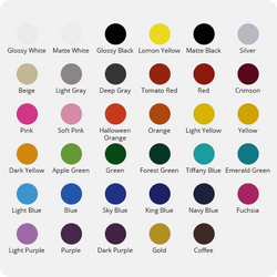 Permanent Adhesive Vinyl Roll - 12"x5 Ft (35 Colors)