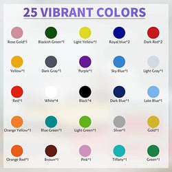 Heat Transfer Vinyl Bundle - 12"x10" 36 Packs(25 Assorted Colors)
