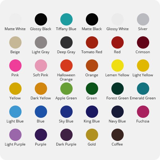 Permanent Adhesive Vinyl Roll - 12"x10 Ft (35 Colors)