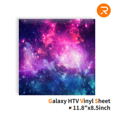 Galaxy Heat Transfer Vinyl Sheet - 11.8"x8.5" Single Packs Purple Red