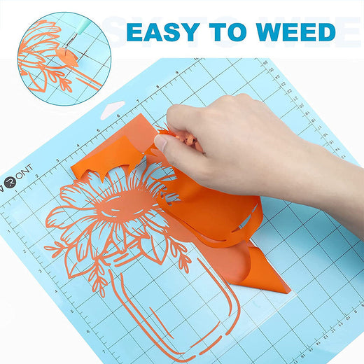 Heat Transfer Vinyl Bundle - 12"x5 Ft (6 Assorted Colors)