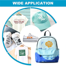 Heat Transfer Vinyl Bundle - 12"x5 Ft (6 Assorted Colors)