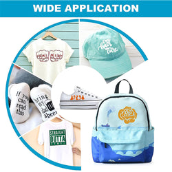 Heat Transfer Vinyl Bundle - 12"x5 Ft (6 Assorted Colors)