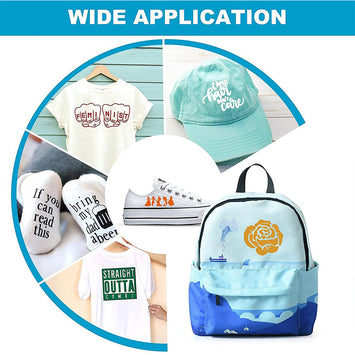 Heat Transfer Vinyl Bundle - 12"x5 Ft (6 Assorted Colors)