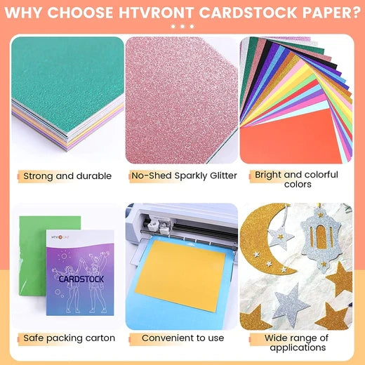 Colored Cardstock Paper - 8.5" x 11" 60 Sheets (20 Colors)