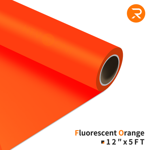 Heat Transfer Vinyl Roll - 12"x5 Ft Fluorescent Orange