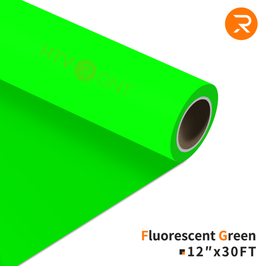 Heat Transfer Vinyl Roll - 12"x30 Ft Fluorescent Green