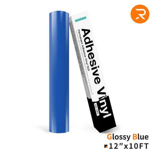 Permanent Adhesive Vinyl Roll - 12"x10 Ft Glossy Blue