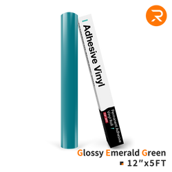 Permanent Adhesive Vinyl Roll - 12"x5 Ft Glossy Emerald Green