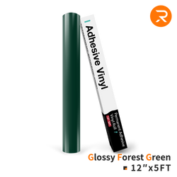 Permanent Adhesive Vinyl Roll - 12"x5 Ft Glossy Forest Green