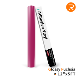 Permanent Adhesive Vinyl Roll - 12"x5 Ft Glossy Fuchsia