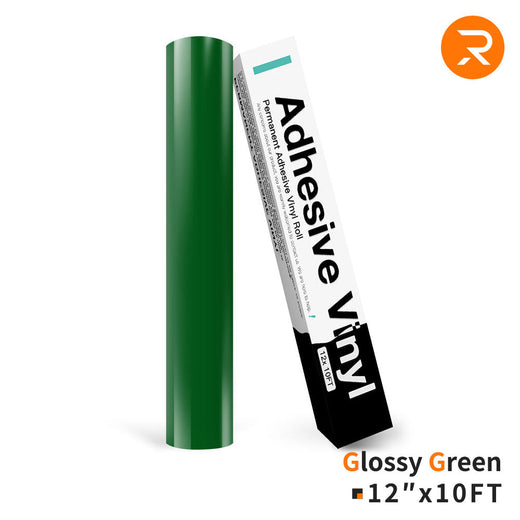 Permanent Adhesive Vinyl Roll - 12"x10 Ft Glossy Green