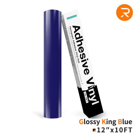 Permanent Adhesive Vinyl Roll - 12"x10 Ft Glossy King Blue