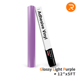 Permanent Adhesive Vinyl Roll - 12"x5 Ft Glossy Light Purple