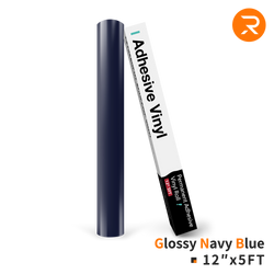 Permanent Adhesive Vinyl Roll - 12"x5 Ft Glossy Navy Blue