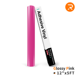 Permanent Adhesive Vinyl Roll - 12"x5 Ft Glossy pink