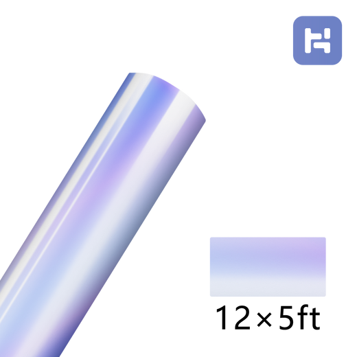 Holographic Adhesive Vinyl Roll - 12"x5 Ft White