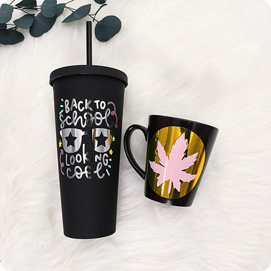 Mirror Metallic Adhesive Vinyl Roll - 12" x 5 FT(3 Colors Available)