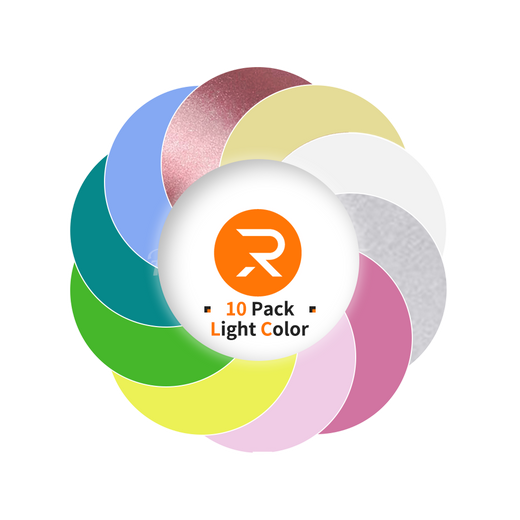 Heat Transfer Vinyl Light Colors Bundle - 12"x10" 10 Pack(10 Colors )