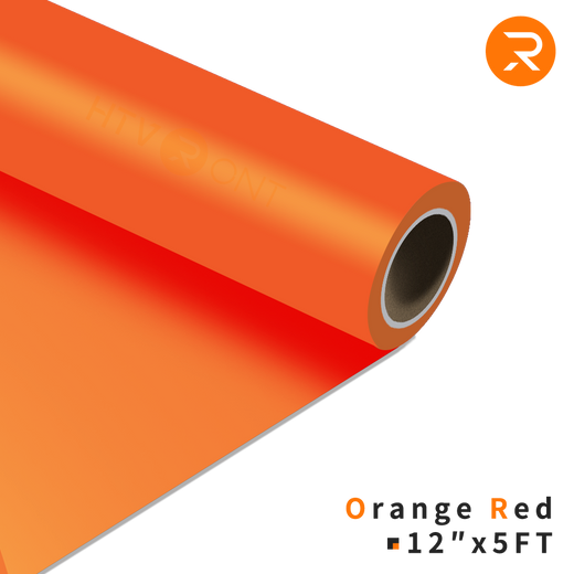 Heat Transfer Vinyl Roll - 12"x5 Ft Orange Red
