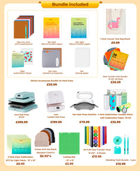 [All in one]HTVRONT Auto Heat Press +Tumbler Press+Hat Press Machine+All in Bundle - Shipping on Nov. 3