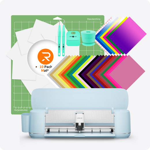 [Everything Bundle] LOKLiK iCraft™ Cutting Machine + Everything Bundle (36 sheets HTV, 8 sheets adhesive vinyl, 25 sheets printable vinyl, cutting mat, weeding tools)