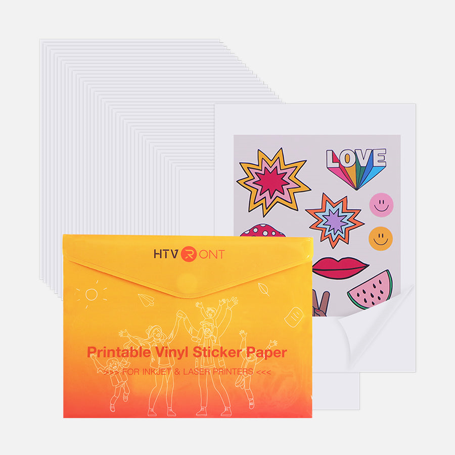 Matte Printable Vinyl Sticker Paper 100 Sheets Waterproof 8.5"X 11"
