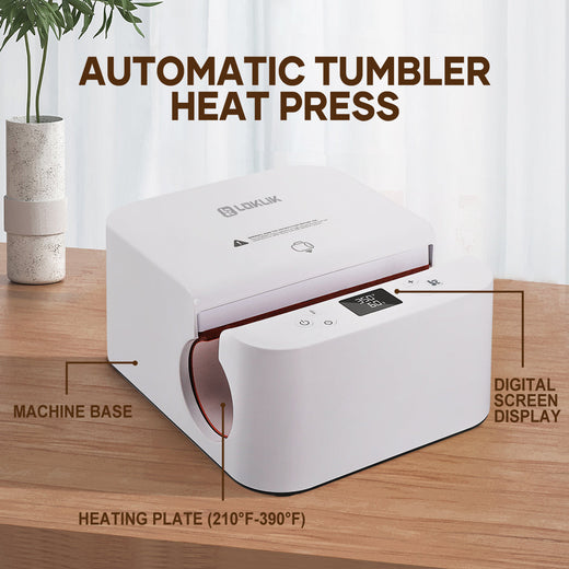 [Buy Bundle get Free Mini2 Machine] Auto Tumbler Heat Press Machine 230V +(Sublimation Paper*150+Sublimation Glass 16oz*4+20rolls HTV vinyl-20colors+ Sublimation HTV+Sticker Paper*30+Color-Changing Adhesive Vinyl*6+Tools≥￡151)