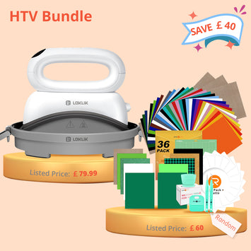[HTV Bundle]Hat Heat Press Machine&Great Value Box (≥45sheets HTV + Cutting mat + Random Tools ≥￡60)