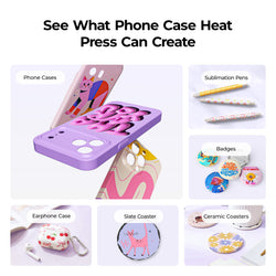 [All-in-One Bundle] HTVRONT H17 Phone Case Heat Press + HTVRONT Auto Heat Press + HTVRONT Tumbler Heat Press + Accessories Bundle