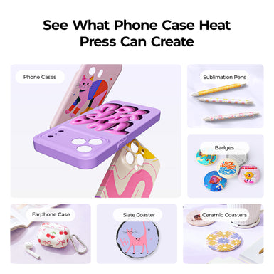 [All-in-One Bundle] HTVRONT H17 Phone Case Heat Press + HTVRONT Auto Heat Press + HTVRONT Tumbler Heat Press + Accessories Bundle