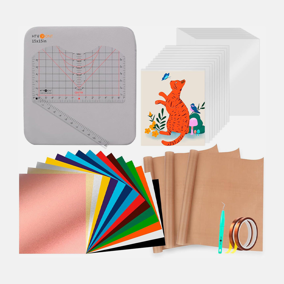 55 Pack Heat Press Accessories 15"x15" Heat Press