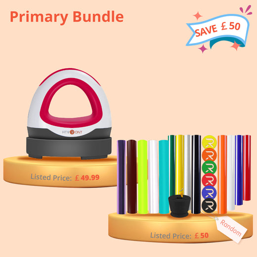 [Primary Bundle] Mini Heat Press Machine + HTV Bundle