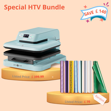 [Special HTV Bundle] HTVRONT Auto Heat Press Machine 15" x 15"  220V + HTV Bundle（≥￡70）