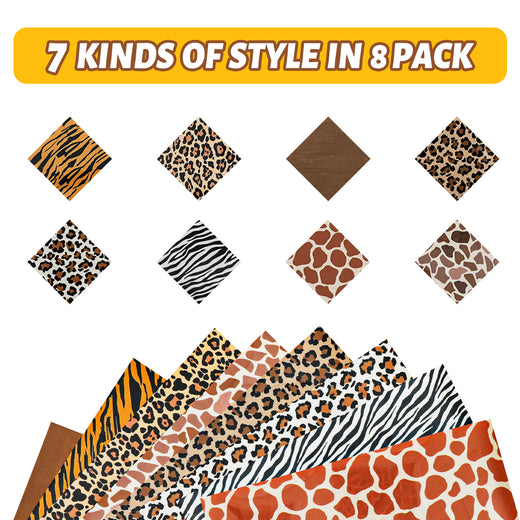 Animal Patterned Leopard Heat Transfer Vinyl Bundle - 12"x10" 8 Packs