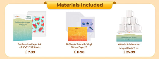 [Mugs Bundle]Auto Tumbler Heat Press Machine+ Mugs bundle (12/6 pack Sublimation Mugs Blank 11oz +Sublimation Paper*30)