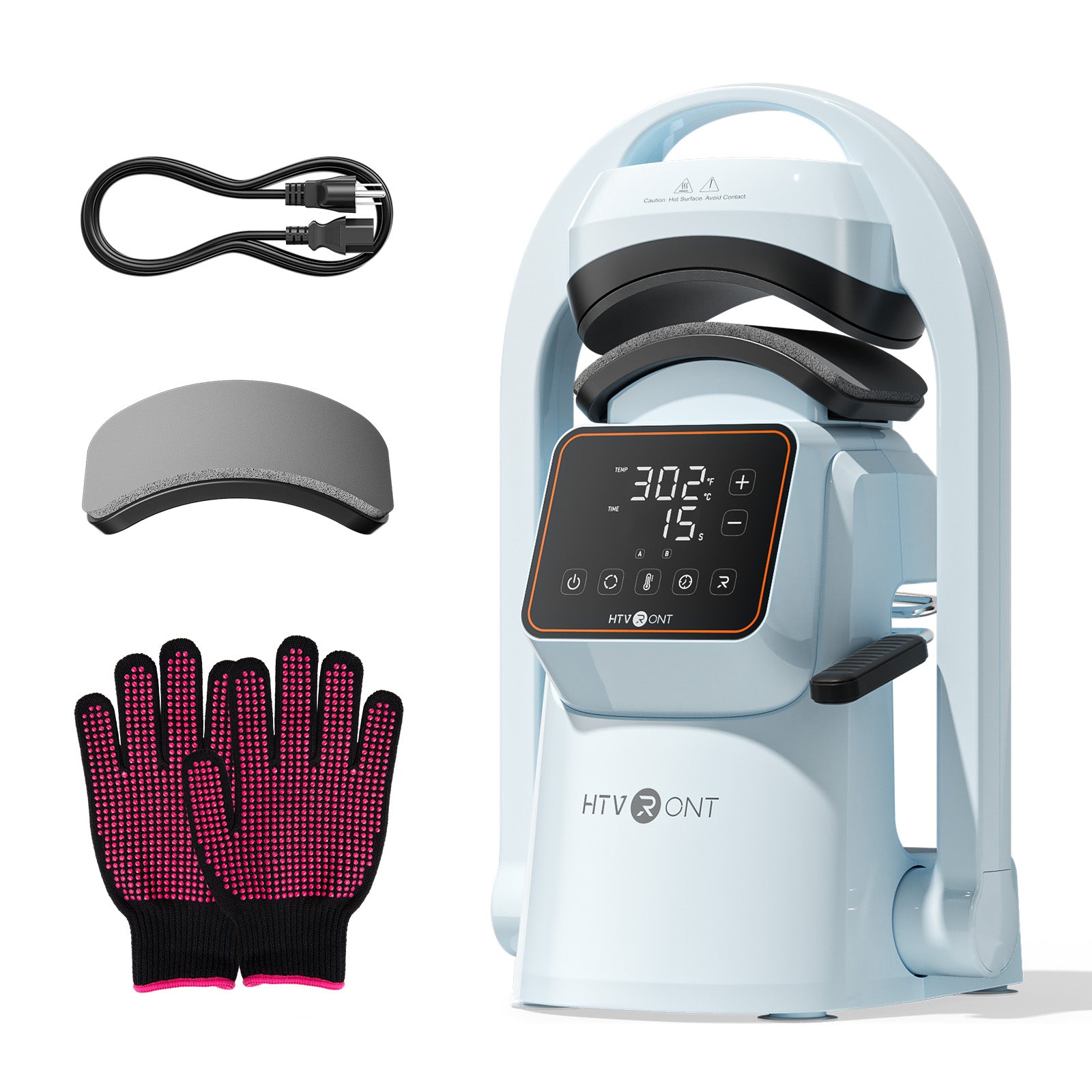 HTVRONT hat heat press machine - blue
