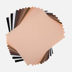 Skin Tone HTV Vinyl Heat Transfer Vinyl Bundle-13 Pack Brown HTV Sheets